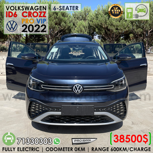 VW ID6 Crozz Pro VIP Edition 2022 6-Seater Dark Blue Color 600km Range/Charge Fully Electric Car (New - 0KM)
