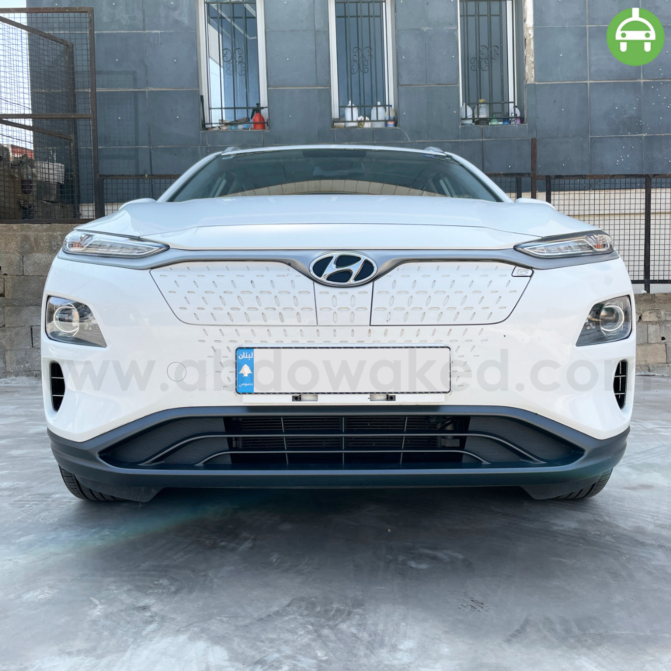 Hyundai Kona 2019 White Color 500Km Range/Charge Fully Electric Car (Used Like New - 11000KM)