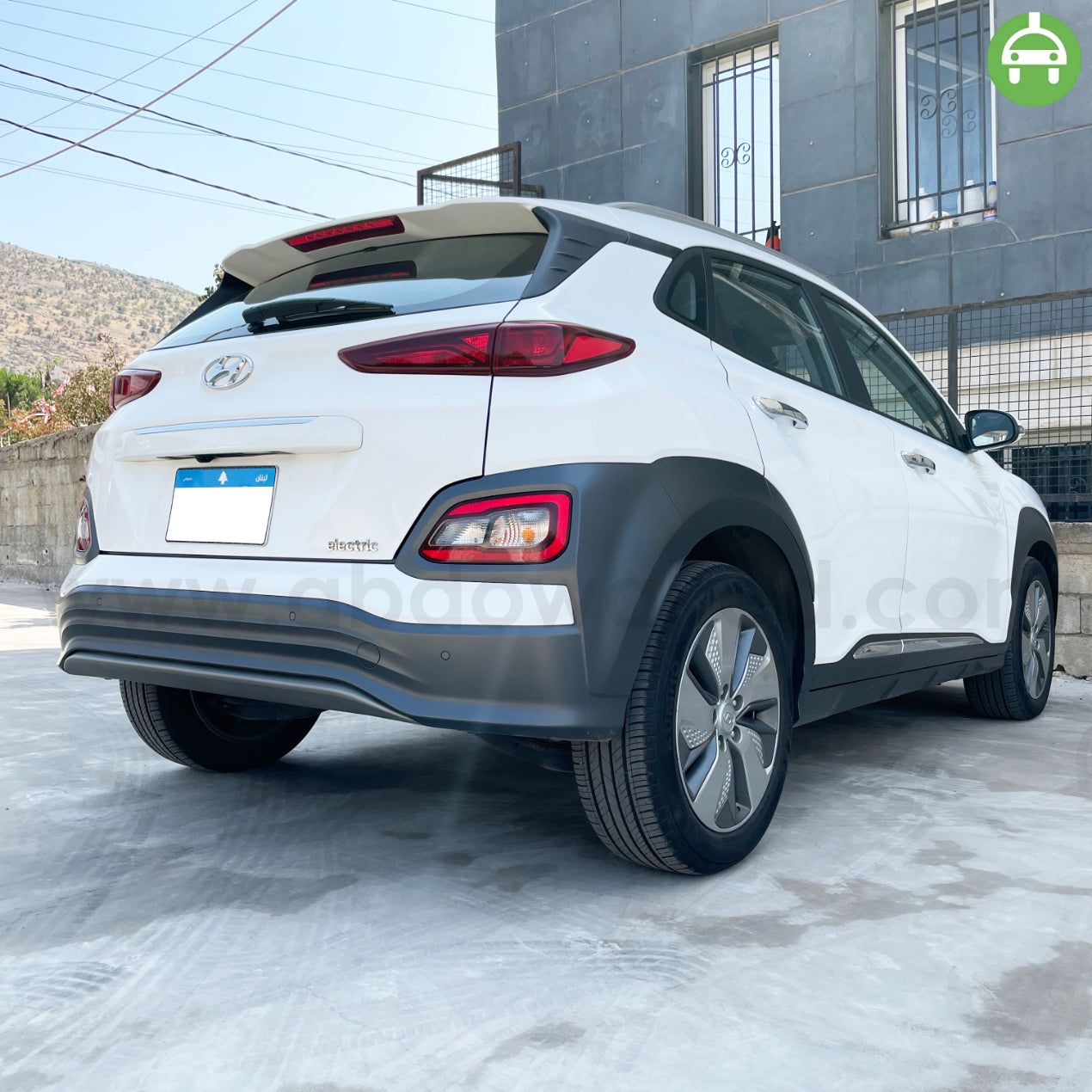 Hyundai Kona 2019 White Color 500Km Range/Charge Fully Electric Car (Used Like New - 11000KM)