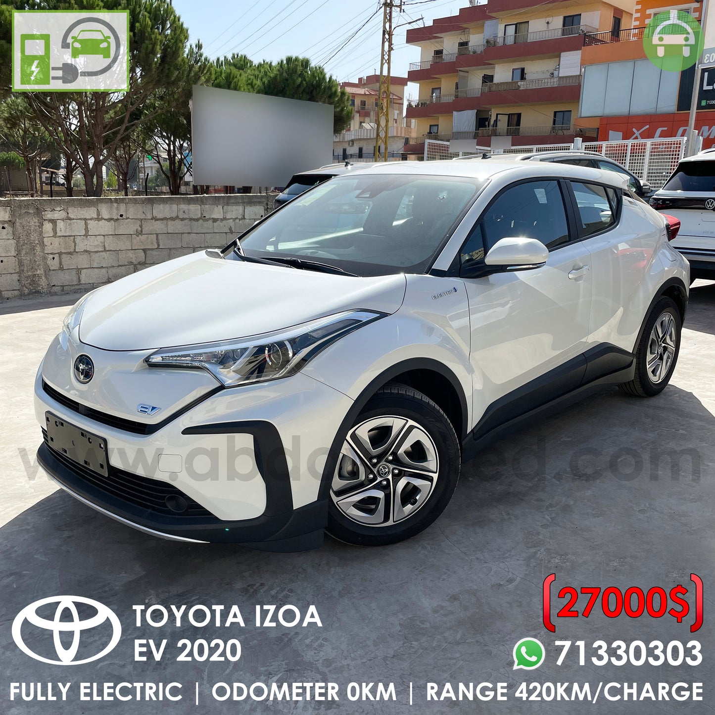 Toyota Izoa EV 2020 420km Range /Charge Fully Electric Car (New - 0Km)